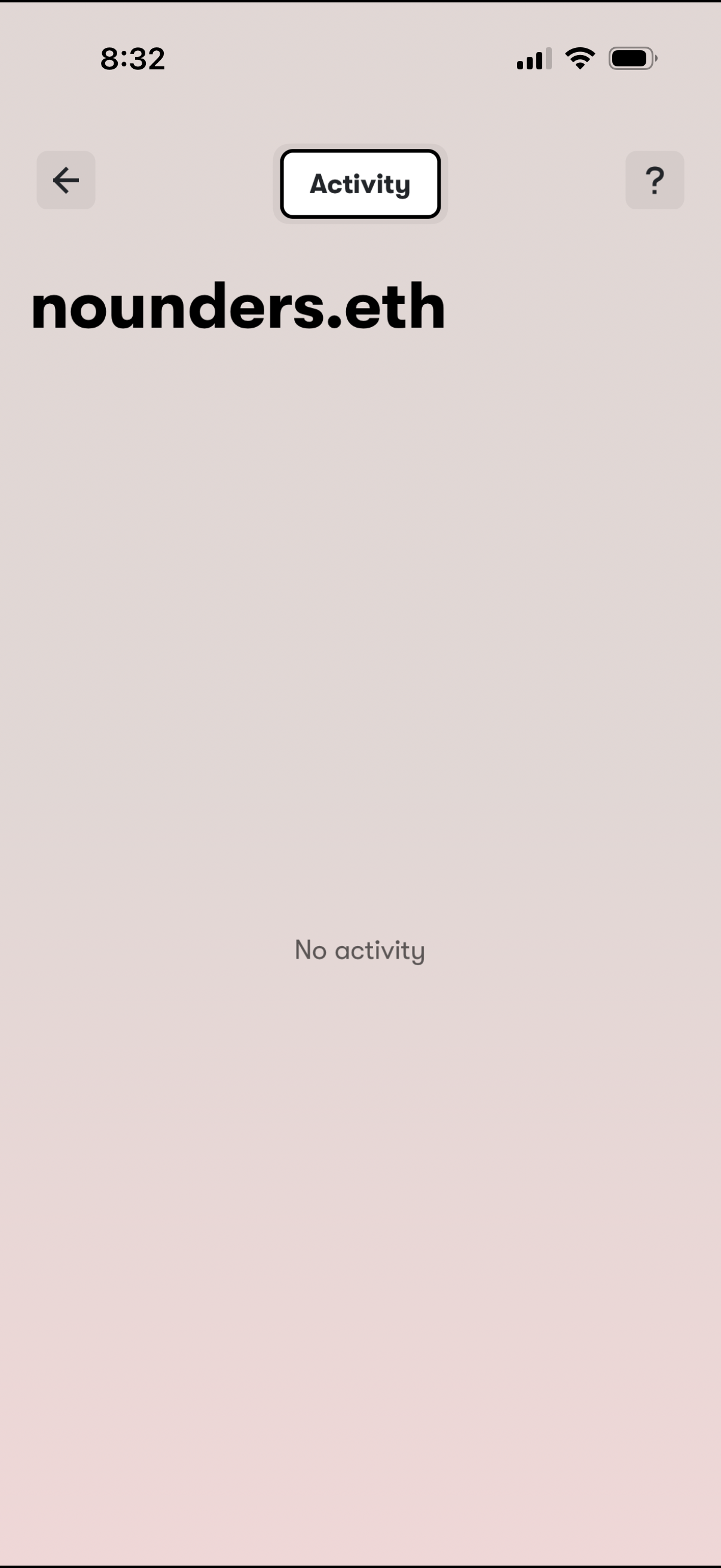 nouns empty-state screenshot